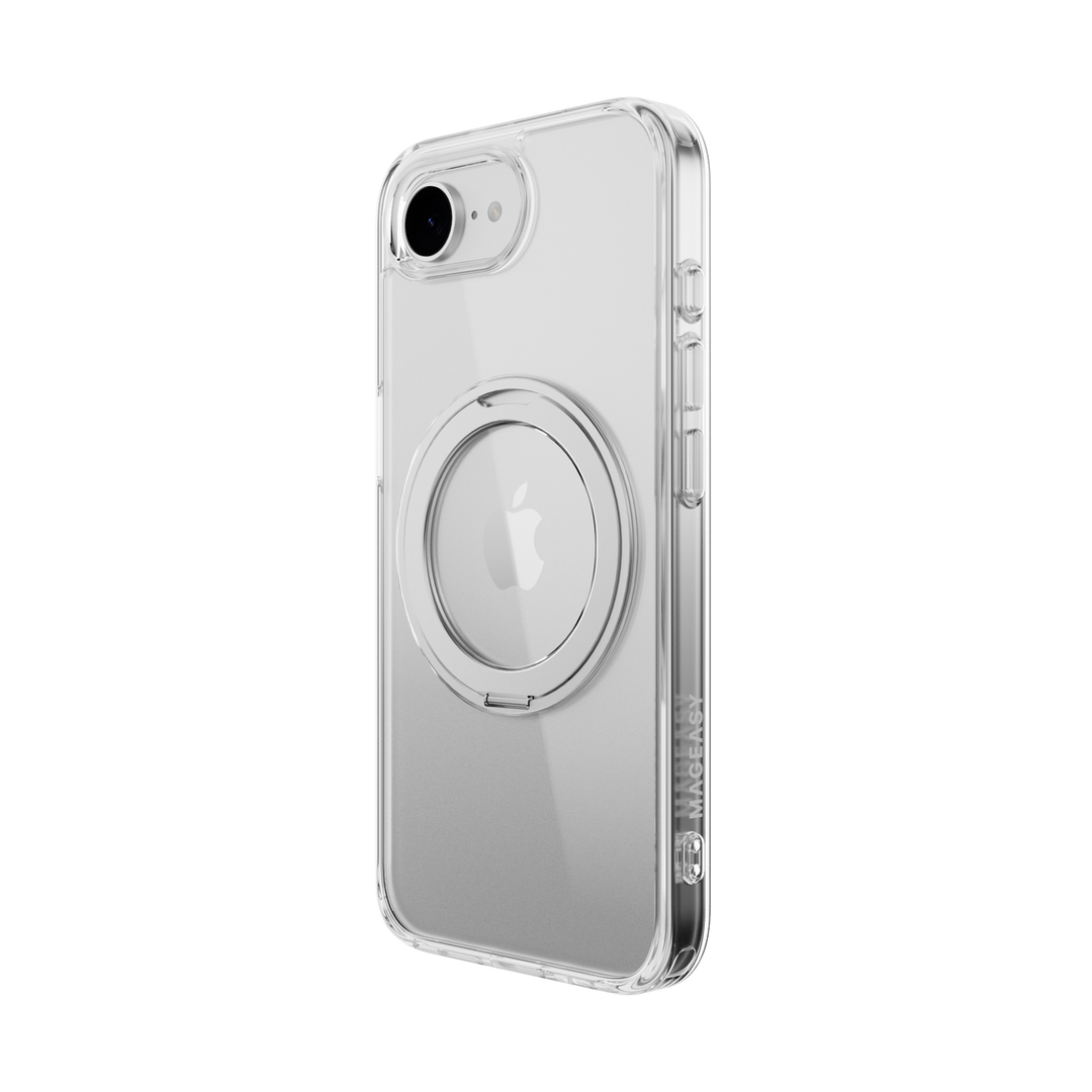 MagEasy  iPhone 16e 2025年モデル MagStand 360 M MagSefe対応スタンド付き 耐衝撃ケース Transparent スマホケース アイフォン