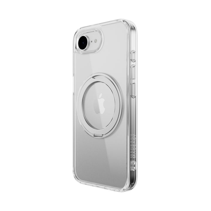 MagEasy  iPhone 16e 2025年モデル MagStand 360 M MagSefe対応スタンド付き 耐衝撃ケース Transparent スマホケース アイフォン