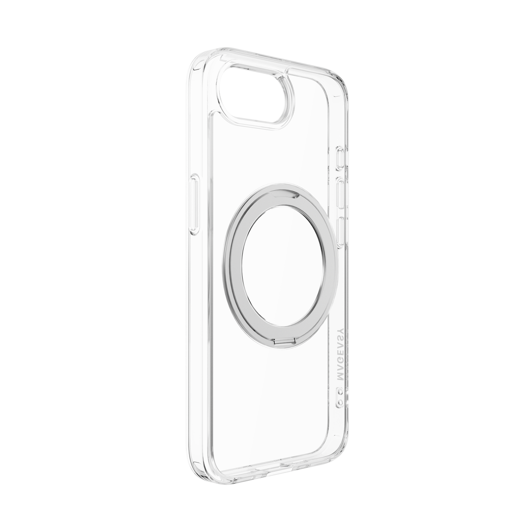 MagEasy  iPhone 16e 2025年モデル MagStand 360 M MagSefe対応スタンド付き 耐衝撃ケース Transparent スマホケース アイフォン