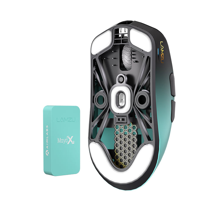 LAMZU Maya X 8Kレシーバー付属 ワイヤレスゲーミングマウス AIMLABS Edition