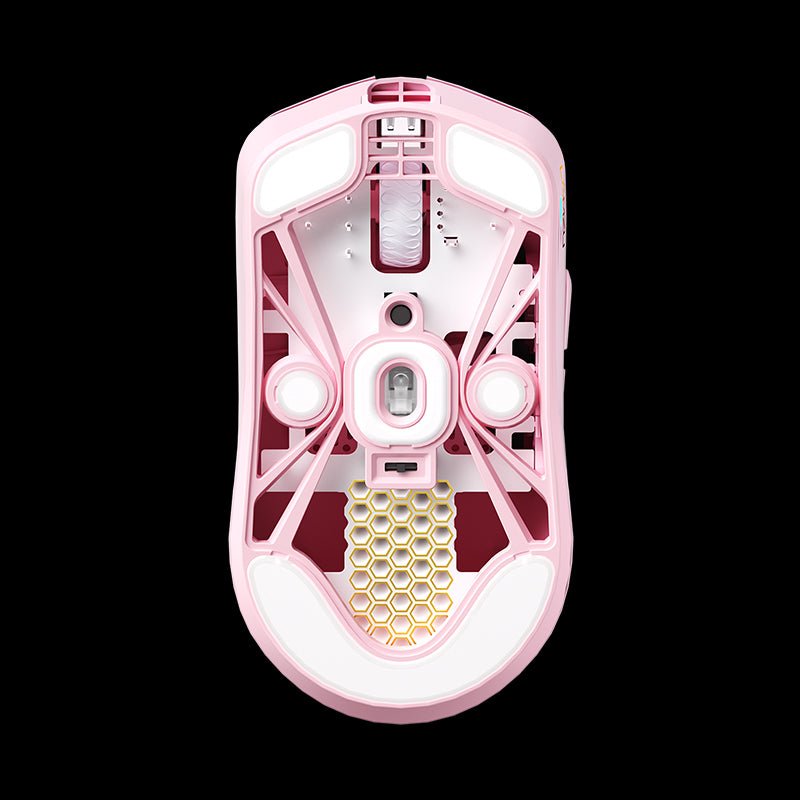 LAMZU Maya X 8Kレシーバー付属 超軽量 約47g ワイヤレスゲーミングマウス Light Pink  8000Hz ポーリングレートに対応 Pixart PMW3950 ARM Cortex-M4