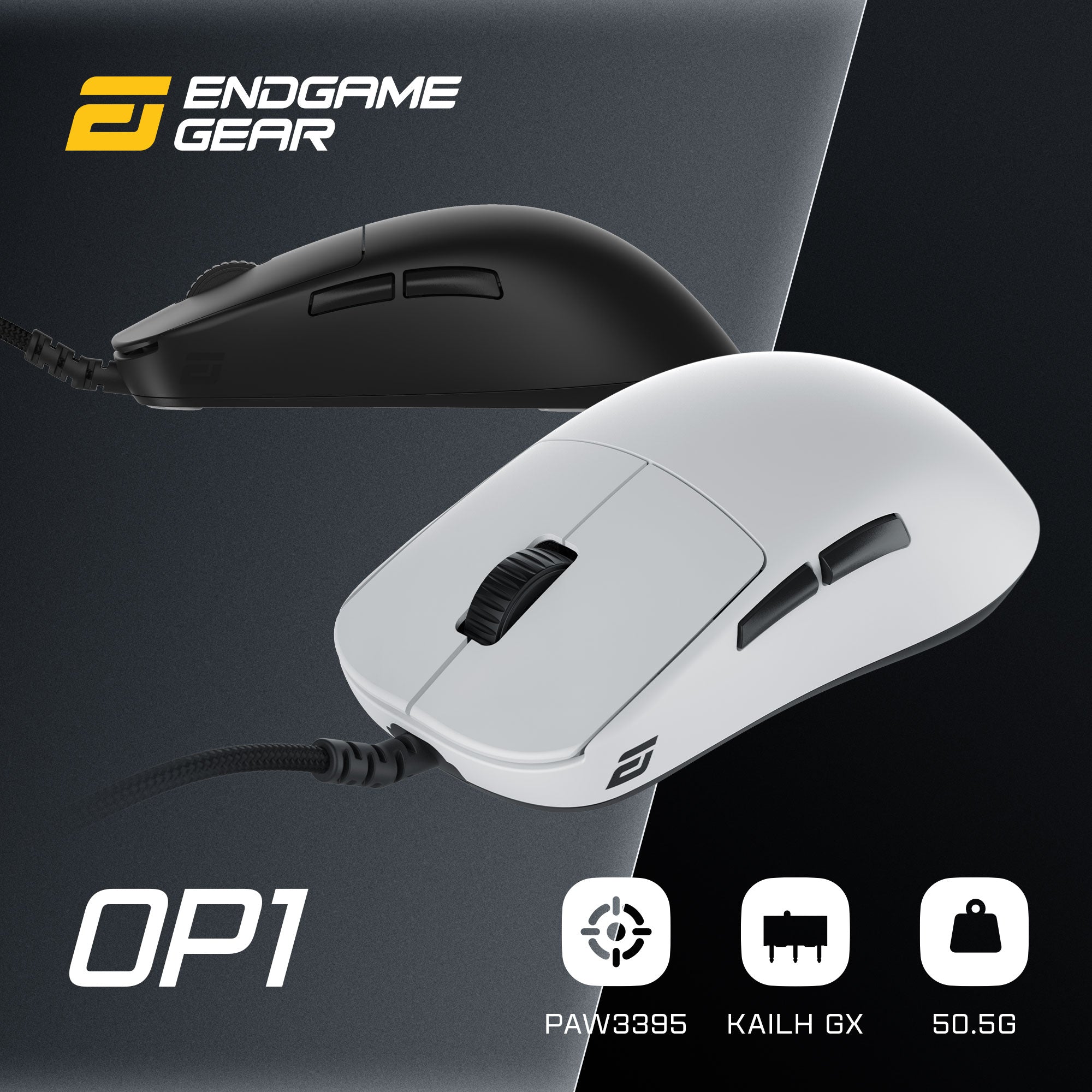 ENDGAME GEAR OP1 Gaming Mouse Flex Cord 5.0 パラコードケーブル