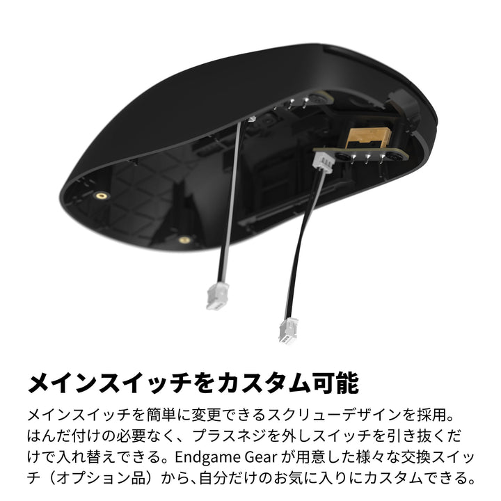 ENDGAME GEAR OP1w 4K ワイヤレスゲーミングマウス 4Kドングル付属 Kailh GX スイッチ PixArt PAW3395センサー