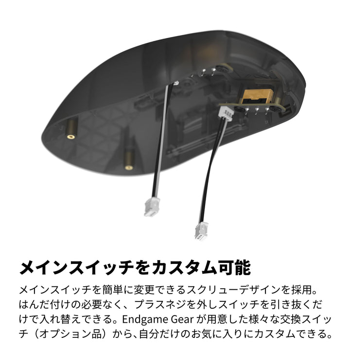 ENDGAME GEAR OP1w 4K ワイヤレスゲーミングマウス 4Kドングル付属 Kailh GX スイッチ PixArt PAW3395センサー