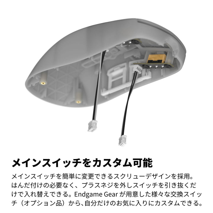ENDGAME GEAR OP1w 4K ワイヤレスゲーミングマウス 4Kドングル付属 Kailh GX スイッチ PixArt PAW3395センサー
