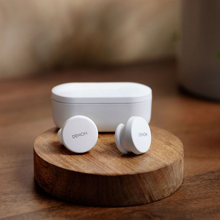 DENON PerL True Wireless Earbuds ハイブリッドノイズキャンセリング 完全ワイヤレスイヤホン Bluetooth 5.0 Masimo AATパーソナライズ機能搭載  ホワイト