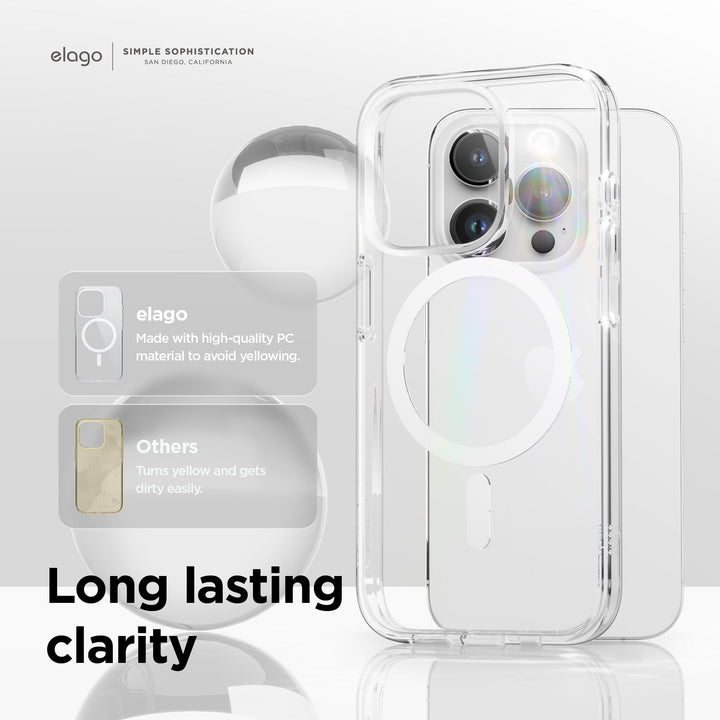elago iPhone 16 / 16 Pro / 15 / 15 Pro AMP Monthly Magsafe対応ハイブリッドケース