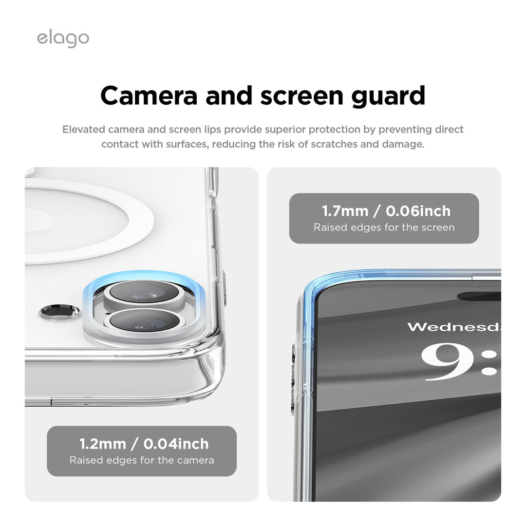 elago iPhone 16 / 16 Pro / 15 / 15 Pro AMP Monthly Magsafe対応ハイブリッドケース