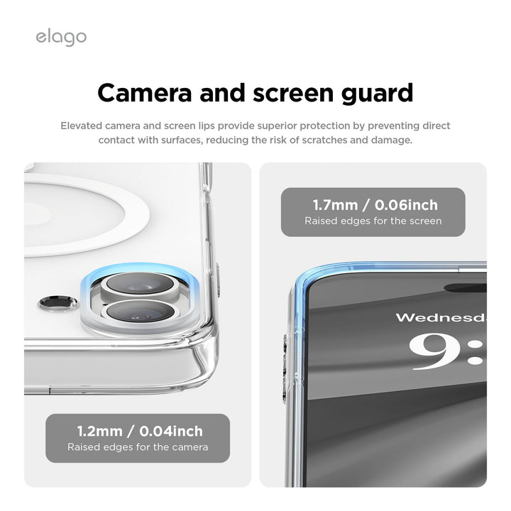 elago iPhone 16 / 16 Pro / 15 / 15 Pro AMP Monthly Magsafe対応ハイブリッドケース