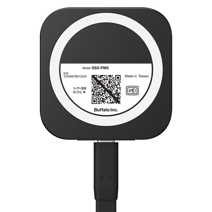 BUFFALO USB 3.2 (Gen 2) Type-C iPhone 16 / 15シリーズ対応 MagSafeマグネット対応 ポータブルSSD ProRes録画対応