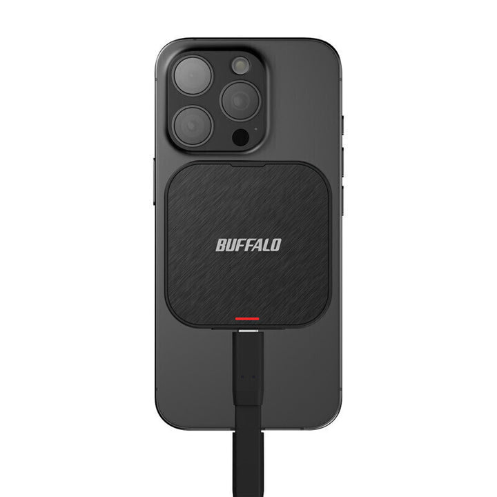 BUFFALO USB 3.2 (Gen 2) Type-C iPhone 16 / 15シリーズ対応 MagSafeマグネット対応 ポータブルSSD ProRes録画対応