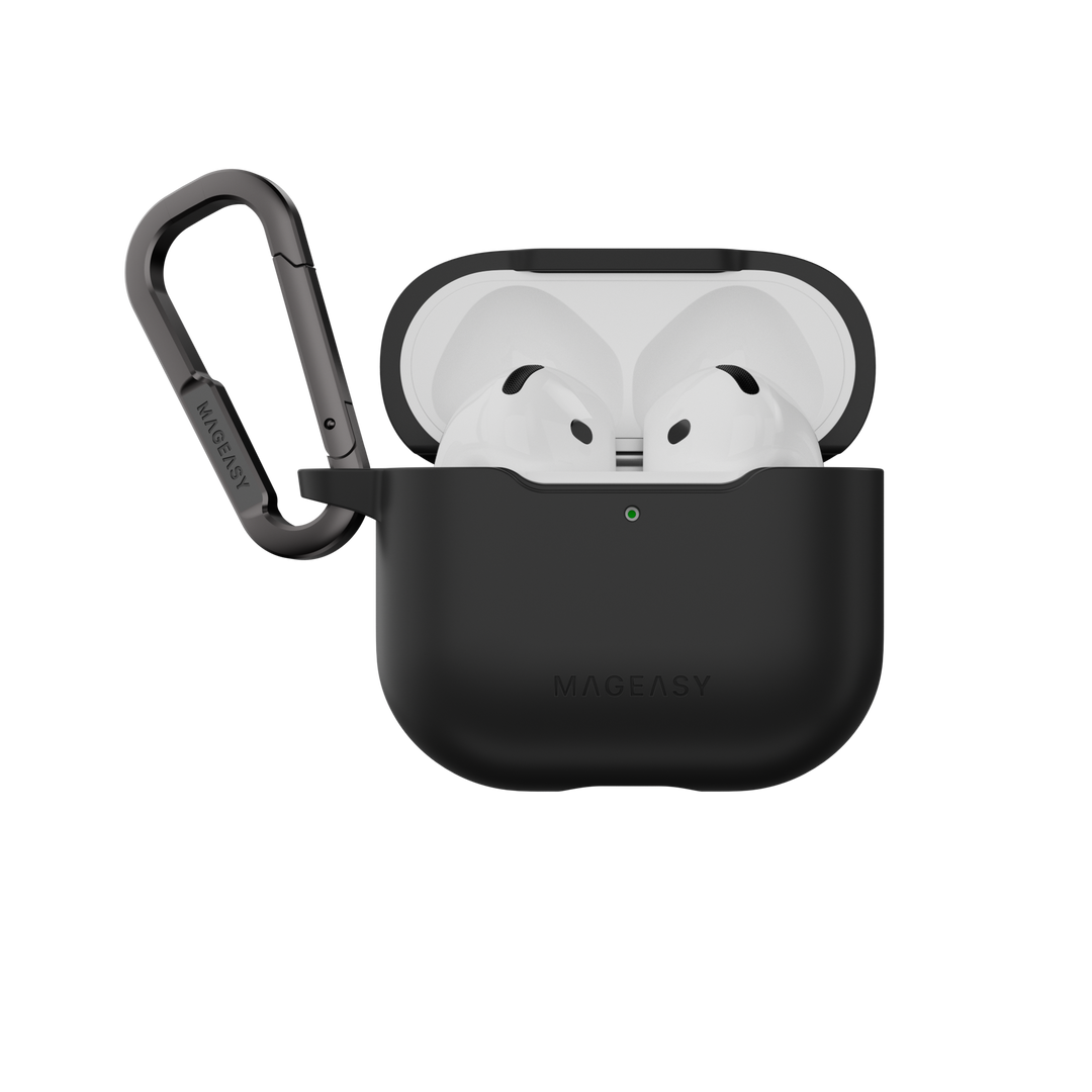 MagEasy AirPods SKIN カラビナ付き耐衝撃ケース AirPods Pro 第 2 / 1世代/ AirPods 4 対応
