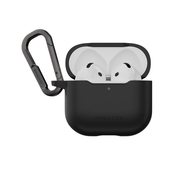 MagEasy AirPods SKIN カラビナ付き耐衝撃ケース AirPods Pro 第 2 / 1世代/ AirPods 4 対応