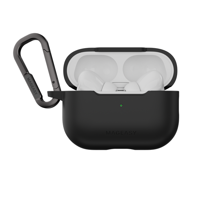 MagEasy AirPods SKIN カラビナ付き耐衝撃ケース AirPods Pro 第 2 / 1世代/ AirPods 4 対応