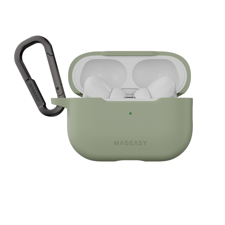 MagEasy AirPods SKIN カラビナ付き耐衝撃ケース AirPods Pro 第 2 / 1世代/ AirPods 4 対応