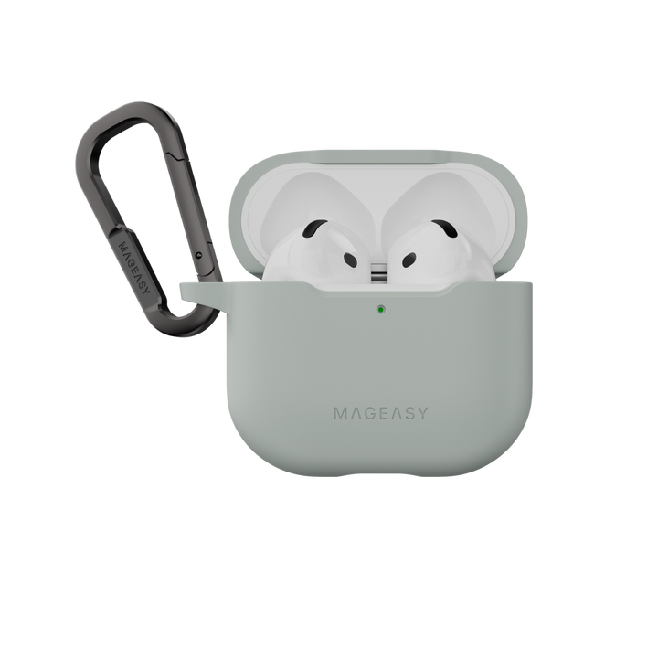 MagEasy AirPods SKIN カラビナ付き耐衝撃ケース AirPods Pro 第 2 / 1世代/ AirPods 4 対応