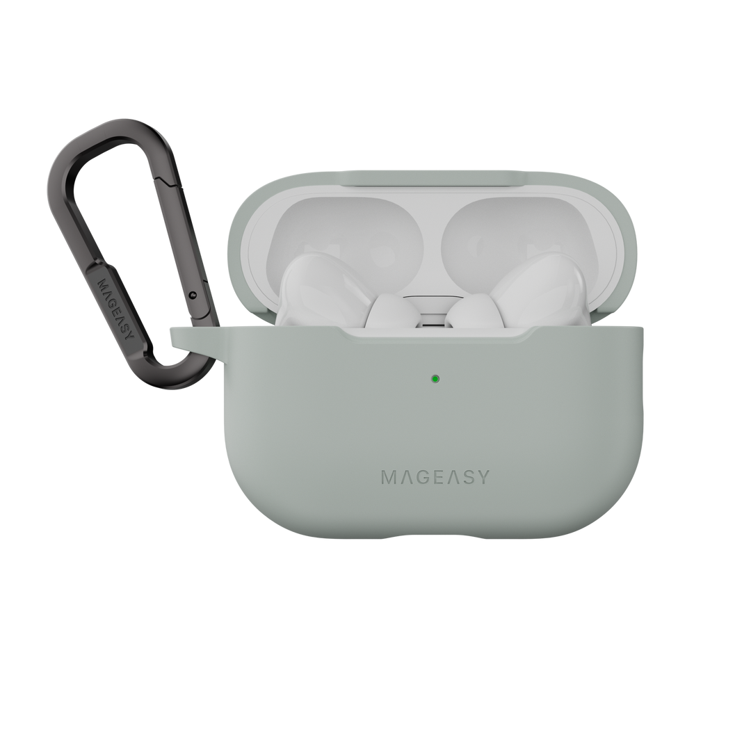 MagEasy AirPods SKIN カラビナ付き耐衝撃ケース AirPods Pro 第 2 / 1世代/ AirPods 4 対応