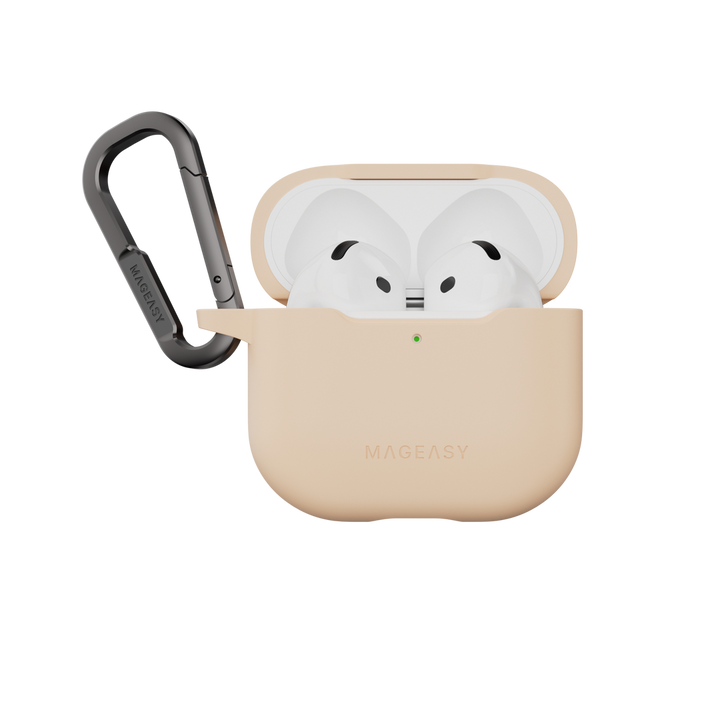 MagEasy AirPods SKIN カラビナ付き耐衝撃ケース AirPods Pro 第 2 / 1世代/ AirPods 4 対応