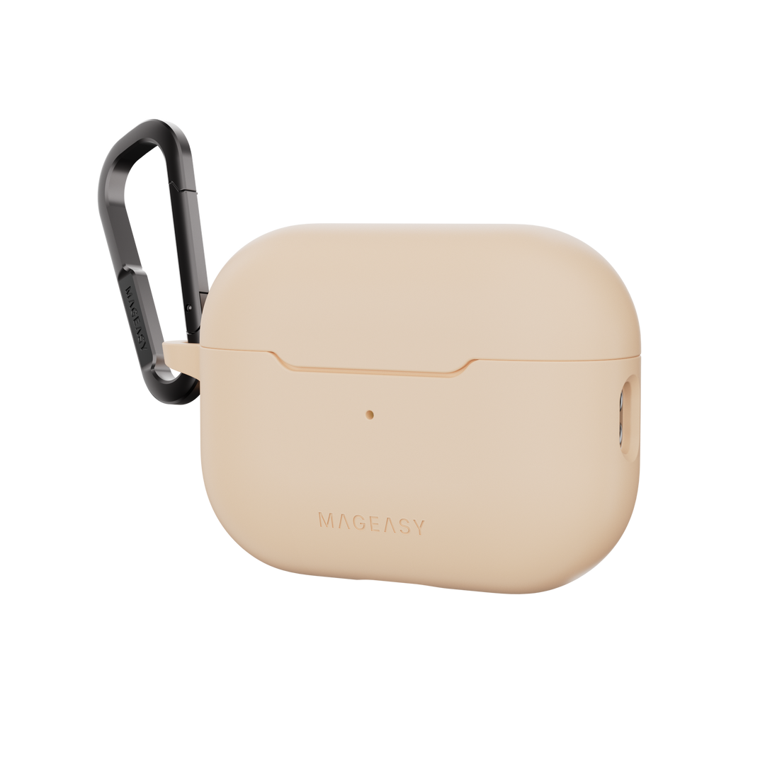 MagEasy AirPods SKIN カラビナ付き耐衝撃ケース AirPods Pro 第 2 / 1世代/ AirPods 4 対応