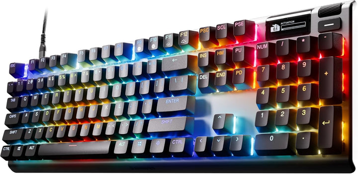 SteelSeries Apex Pro Gen 3 フルサイズ ゲーミングキーボード 日本語配列 / 英語配列 ラピッドタップ ラピッドトリガー 有機ELディスプレイ搭載