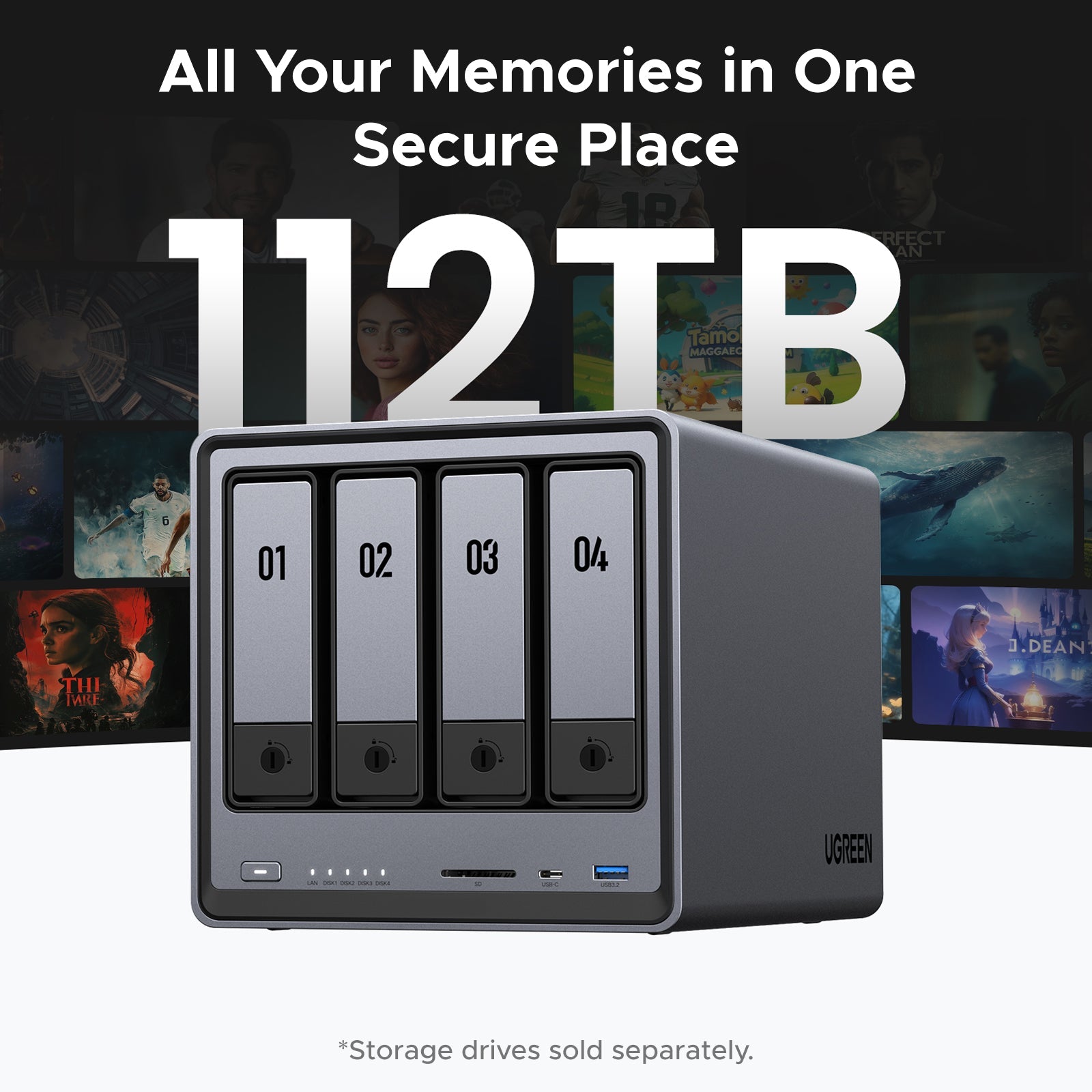 UGREEN NASync DXP4800 4+2ベイ NAS ストレージケース – kitcut