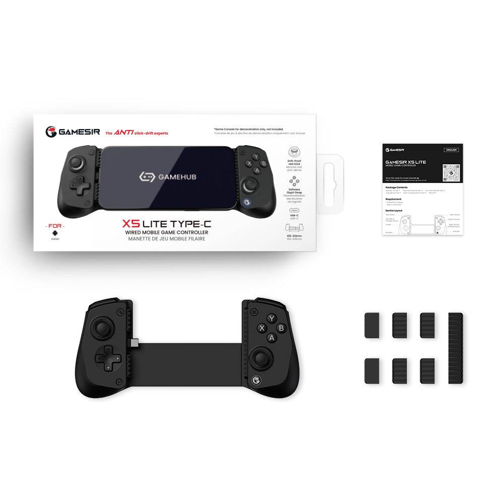 GameSir X5 Lite モバイルゲーミングコントローラー Android / iPhone 16 / 15 シリーズ  iPad mini 有線 Type-C接続