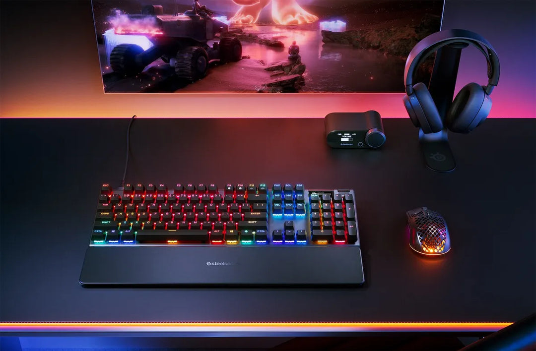 SteelSeries Apex Pro Gen 3 フルサイズ ゲーミングキーボード 日本語配列 / 英語配列 ラピッドタップ ラピッドトリガー 有機ELディスプレイ搭載