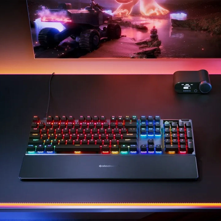 SteelSeries Apex Pro Gen 3 フルサイズ ゲーミングキーボード 日本語配列 / 英語配列 ラピッドタップ ラピッドトリガー 有機ELディスプレイ搭載
