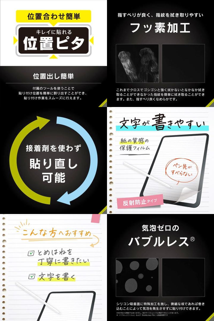 Simplism iPad A16 (第11世代) / 10.9インチ iPad(第10世代)  画面保護フィルム 位置ピタ