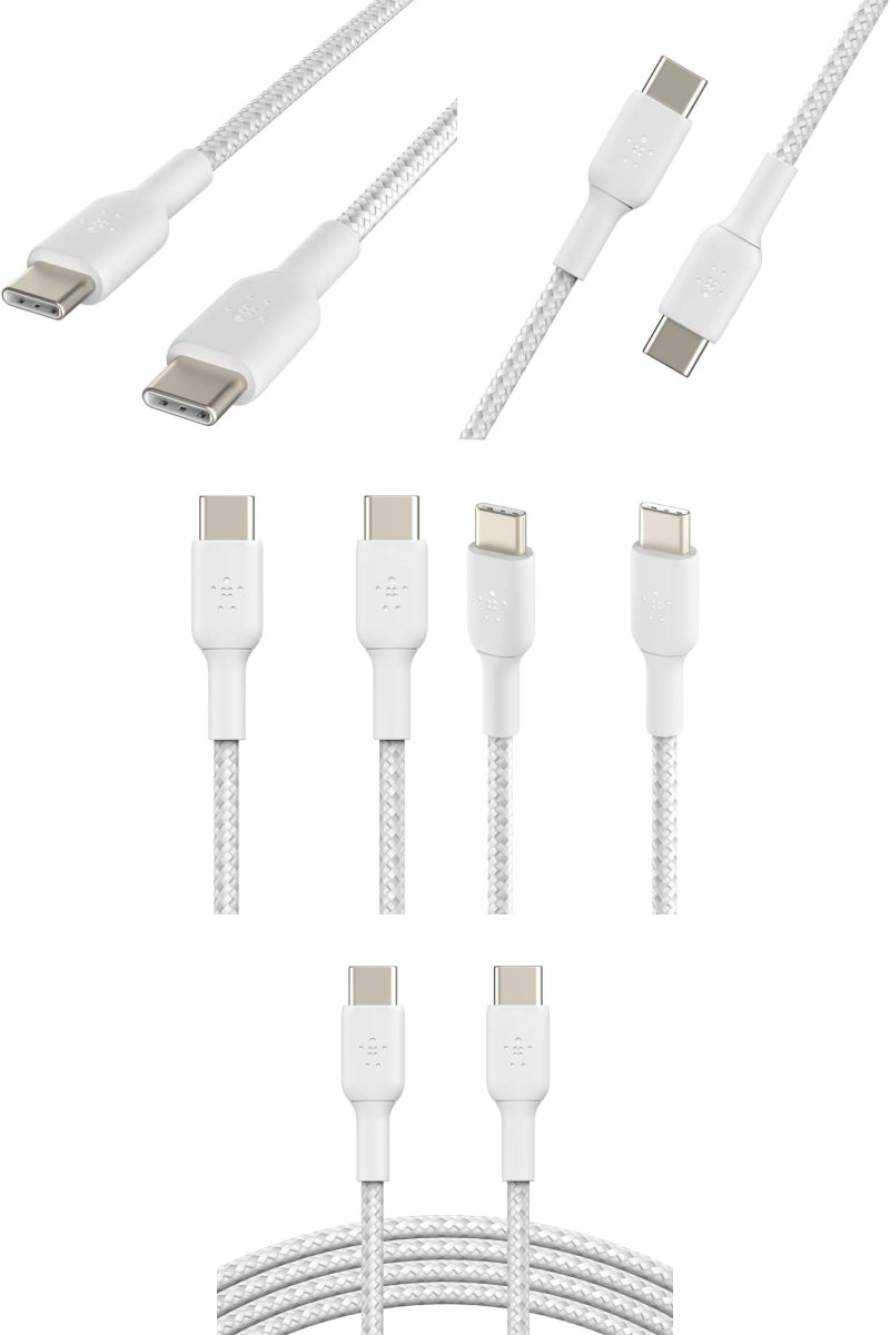 BELKIN BOOST↑ CHARGE USB Type-C to C 編組ケーブル PD対応 最大60W ホワイト 1m