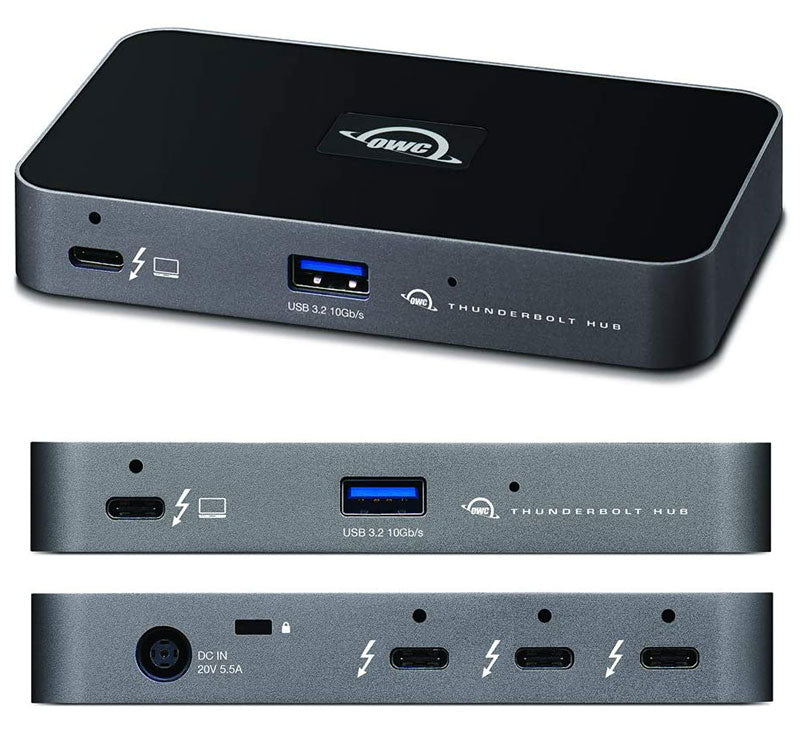 OWC Thunderbolt Hub 独立型デイジーチェーン×3 / Thunderbolt 4 ×4 / USB-A ×1 / 4K-8K接続 / 60W給電