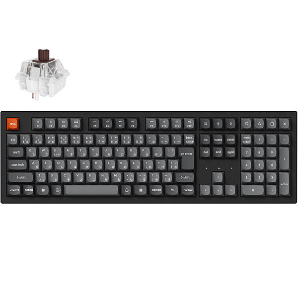 Keychron K10 Max QMK フルサイズ ワイヤレス メカニカルキーボード 日本語配列 ホットスワップ Keychron Super スイッチ PBTダブルショットキーキャップ   Mac / Windows対応
