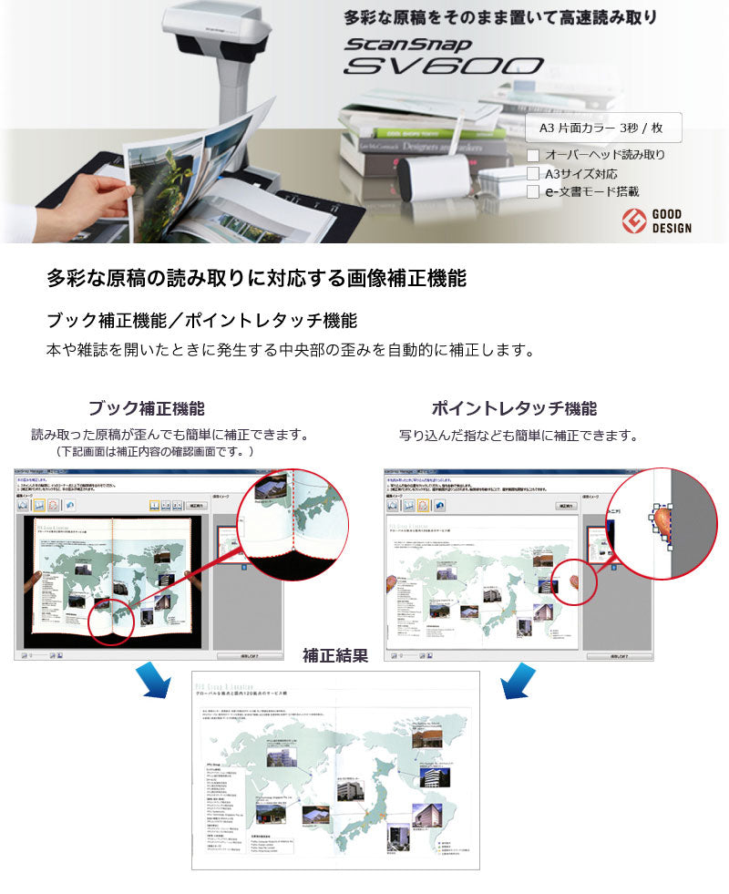 PFU ドキュメントスキャナー ScanSnap SV600 2年保証モデル