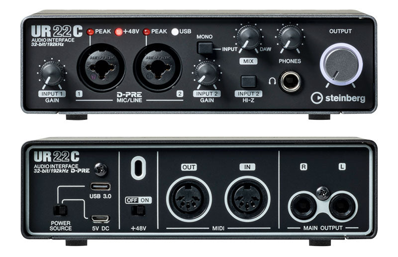 Steinberg UR22C 2インx2アウト USB 3.0 Type-C オーディオ MIDI インターフェイス