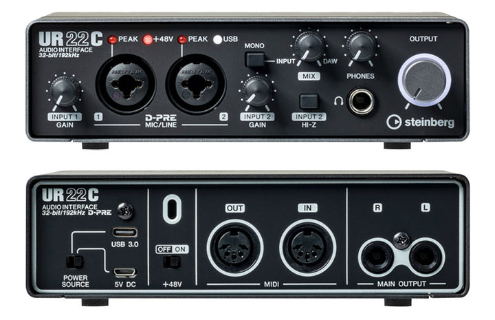 Steinberg UR22C 2インx2アウト USB 3.0 Type-C オーディオ MIDI インターフェイス