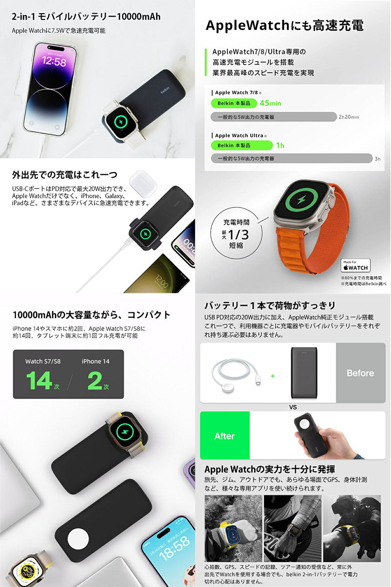 BELKIN BoostCharge Pro 2-in-1 iPhone + Apple Watch 急速充電 ...