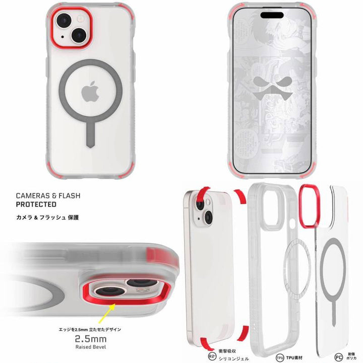 GHOSTEK iPhone 15 シリーズ Covert MagSafe対応 抗菌 クリアタフケース