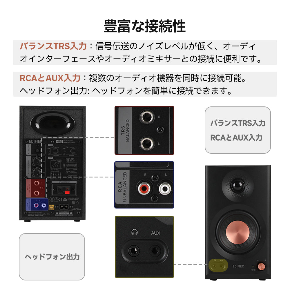Edifier 2.0 モニタースピーカーシステム MR3 24bit/96kHz ハイレゾ