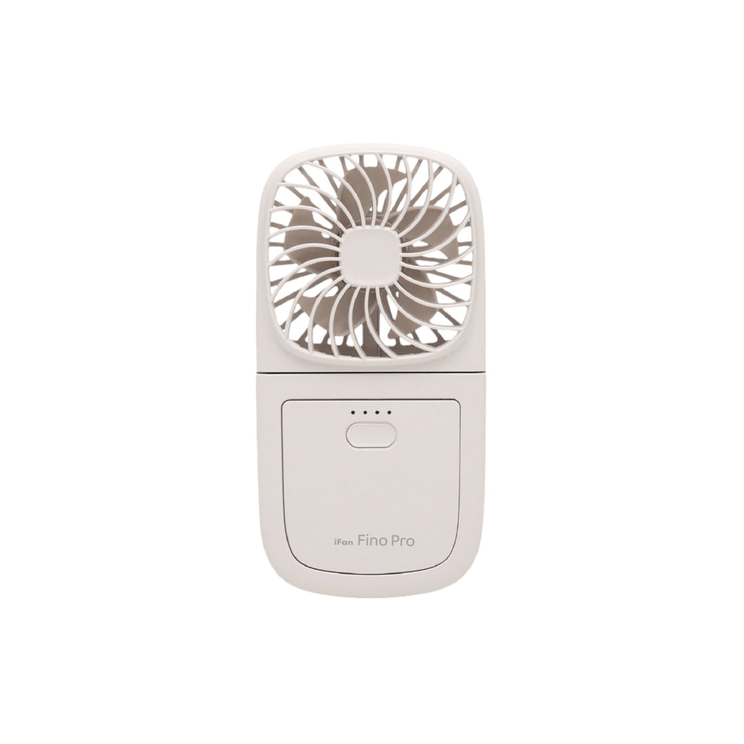 ELAiCE iFan FinoPro 25 5WAY 薄型 バッテリーチャージャー 2 ポータブル扇風機 モバイルバッテリー 2,500mAh スマホスタンド機能  首掛け式 暑さ対策