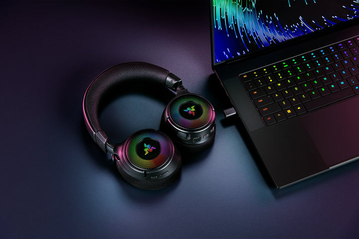 Razer Kraken V4 Chroma RGB 対応 Bluetooth 5.3 / 2.4GHz ワイヤレス 両対応 ワイヤレスゲーミングヘッドセット