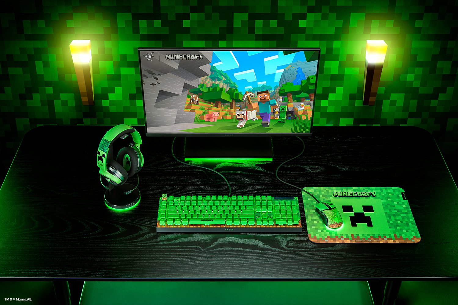 Razer Gigantus V2 Minecraft Edition 布製ゲーミングマウス