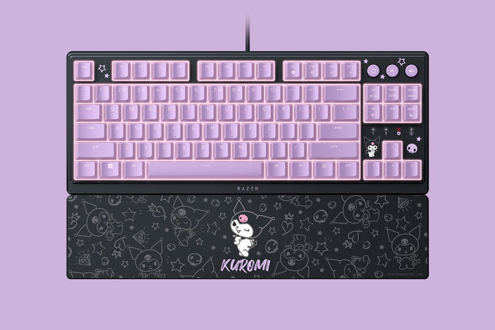 Razer Ornata V3 Tenkeyless 英語配列 有線 RGBライティング メカ・メンブレン ゲーミングキーボードHello Kitty and Friends / Kuromi Edition サンリオコラボレーション ハローキティ＆フレンズ クロミ