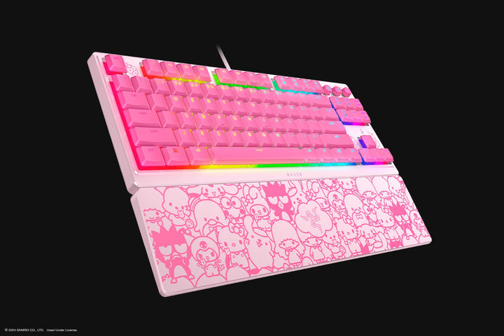 Razer Ornata V3 Tenkeyless 英語配列 有線 RGBライティング メカ・メンブレン ゲーミングキーボードHello Kitty and Friends / Kuromi Edition サンリオコラボレーション ハローキティ＆フレンズ クロミ