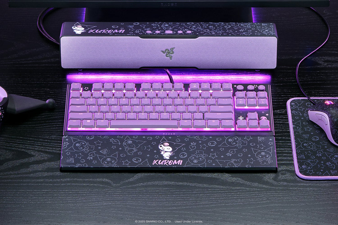 Razer Ornata V3 Tenkeyless 英語配列 有線 RGBライティング メカ・メンブレン ゲーミングキーボードHello Kitty and Friends / Kuromi Edition サンリオコラボレーション ハローキティ＆フレンズ クロミ