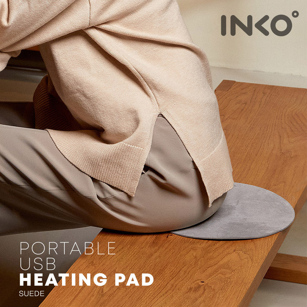 INKO USB Heating Pad Suede 薄型 USBヒーター プレミアム人工スエード仕様 インクで温める スリムヒーター あたたかグッズ インコ ヒーター