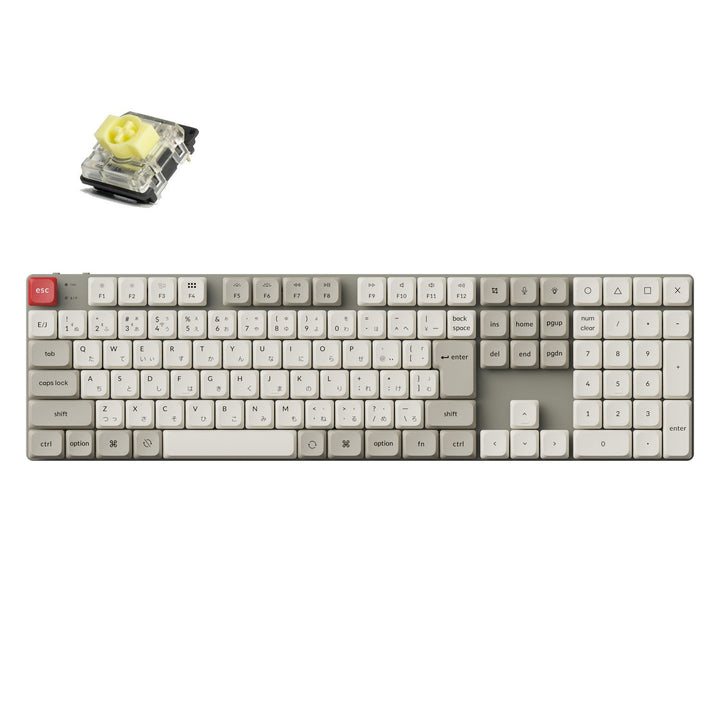 Keychron K5 Max ワイヤレス カスタムメカニカルキーボード レトロカラー | ロープロファイルGateronメカニカル2.0 |  White LED  キークロン