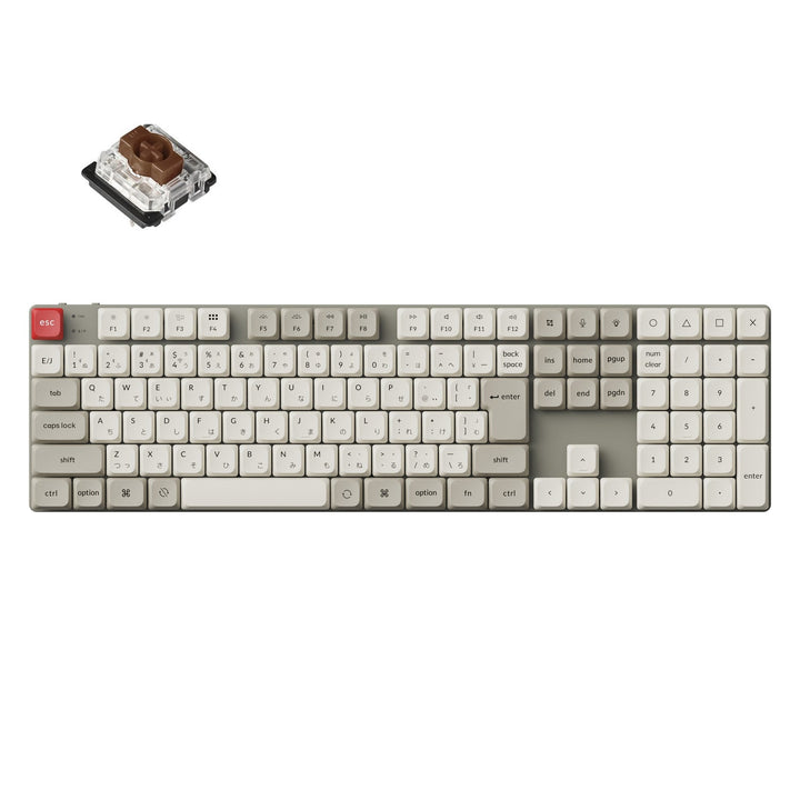 Keychron K5 Max ワイヤレス カスタムメカニカルキーボード レトロカラー | ロープロファイルGateronメカニカル2.0 |  White LED  キークロン