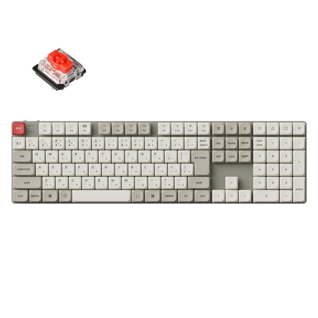 Keychron K5 Max ワイヤレス カスタムメカニカルキーボード レトロカラー | ロープロファイルGateronメカニカル2.0 |  White LED  キークロン