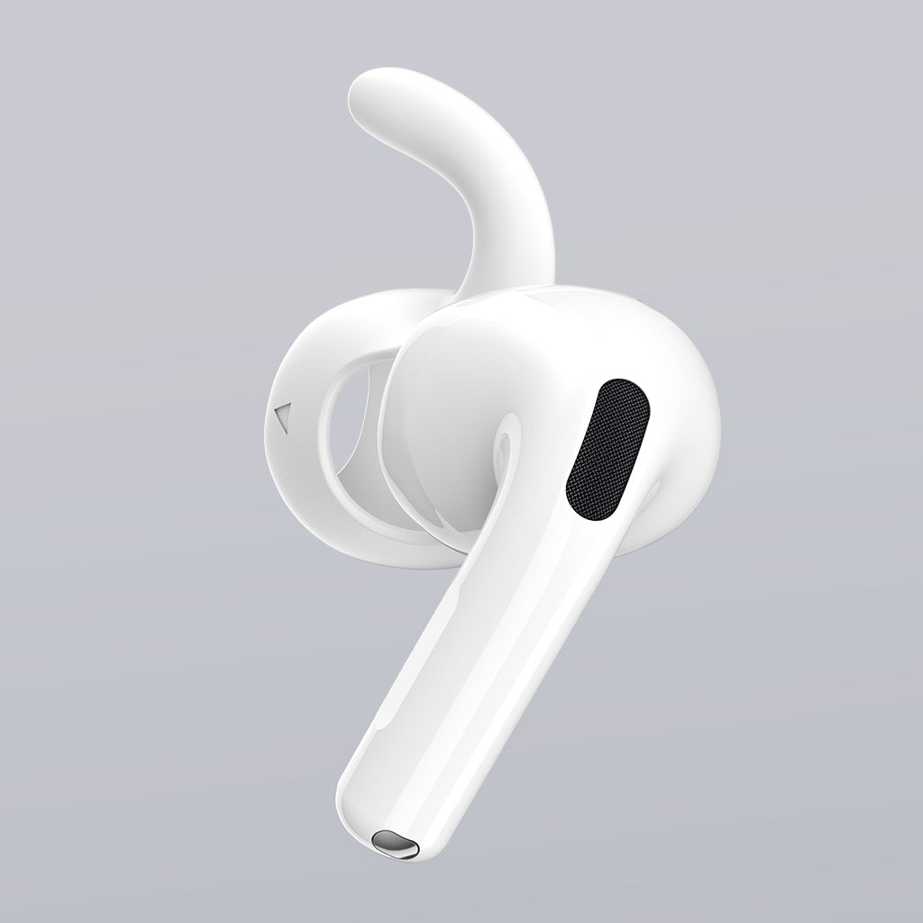 keyBudz AirPods 4 専用 イヤーフック EarBuddyz ホワイト（専用ポーチ付き）