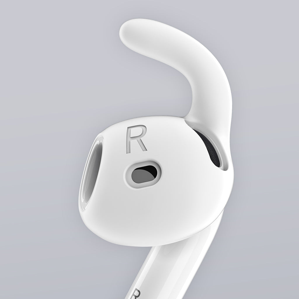 keyBudz AirPods 4 専用 イヤーフック EarBuddyz ホワイト（専用ポーチ付き）